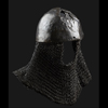 Hoch bedeutende mittelalterliche Hirnhaube und Brnne