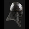 Hoch bedeutende mittelalterliche Hirnhaube und Brnne