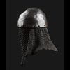 Hoch bedeutende mittelalterliche Hirnhaube und Brnne