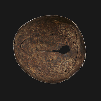 Hoch bedeutende mittelalterliche Hirnhaube und Brnne