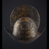 Morion, Italienische Renaissance, getzt, vergoldet