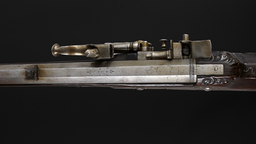 Wheellock rifle, German, 1670