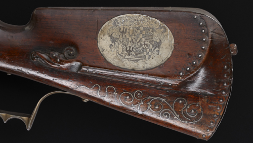 Wheellock rifle, German, 1670